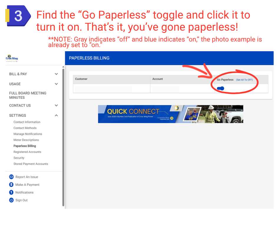 STEP 3 HOW TO GO PAPERLESS